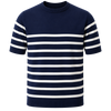 Midnight Navy Blue Striped Tee