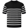 Midnight Black Striped Tee